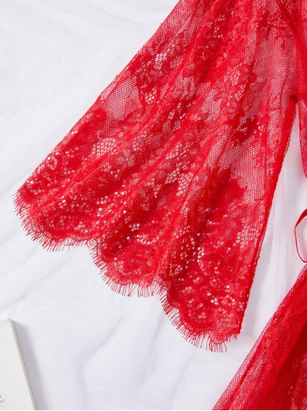 3-Piece Luxury Lace Gown Set  Sexy And Charming Design Sleepwear Set, For Women