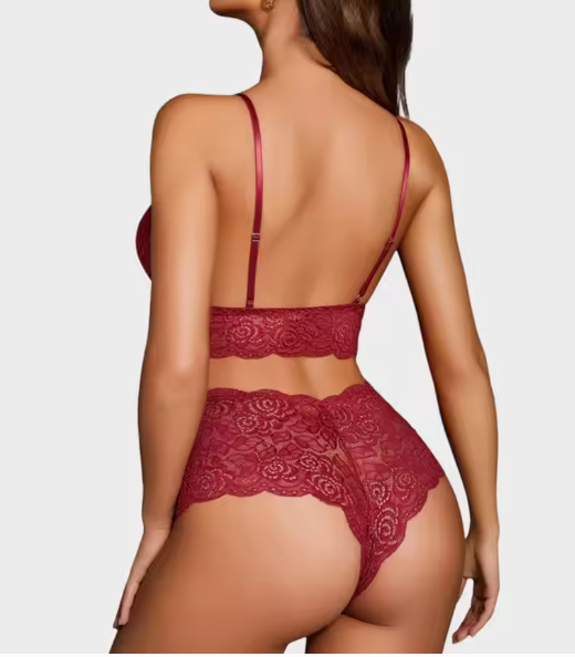 3-Piece Luxury Lace Gown Set  Sexy And Charming Design Sleepwear Set, For Women