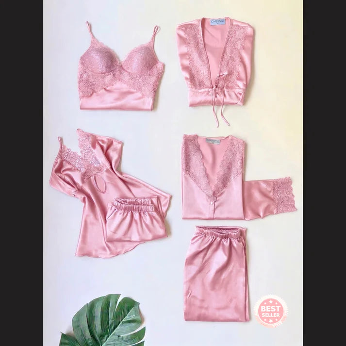 Original Silk | Rose Dreams 6-Piece Nightwear Set