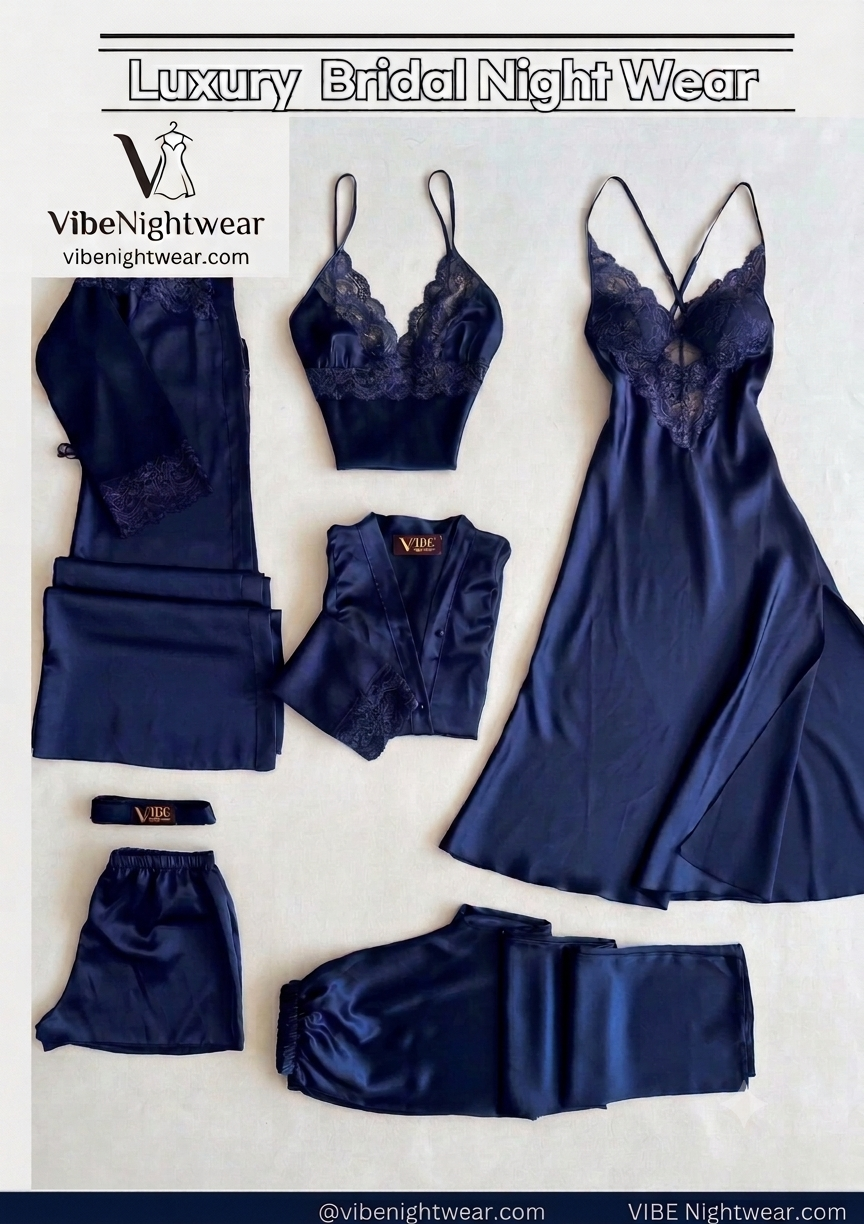 Silk Rose Dreams 6-Piece Nightwear Set
