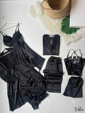 Premium 8 Piece Satin Nightwear Set