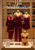 Luxury Silk 7-Piece Complete Nightwear Bridal Set – Vibe Nightwear