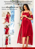2 Pc Luxury Satin Bridal Nightwear Set