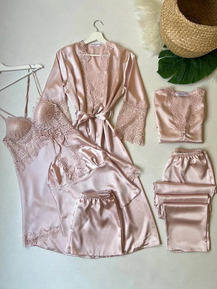 Original Silk | Rose Dreams 6-Piece Nightwear Set