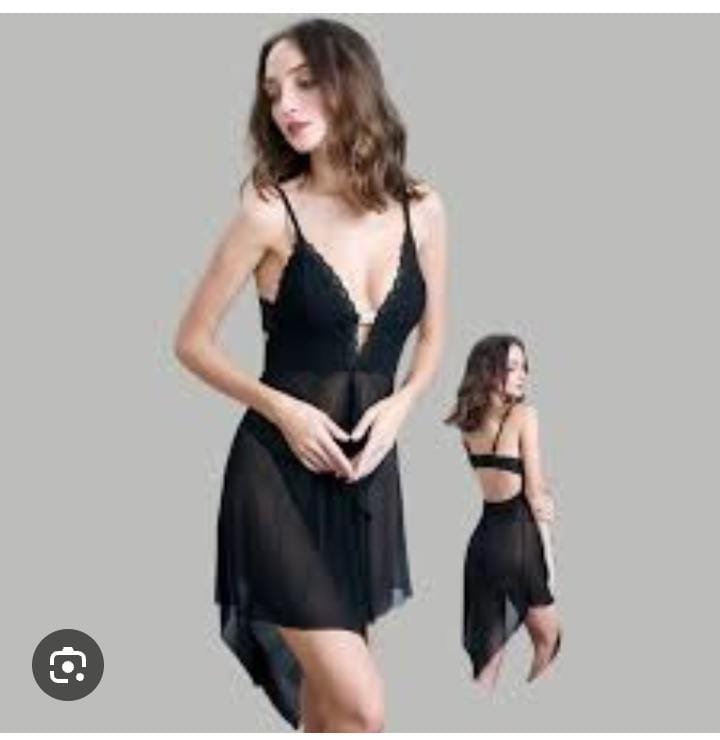 Silk Charmeuse Slip Nightie — Luxe Comfort in Midnight Black