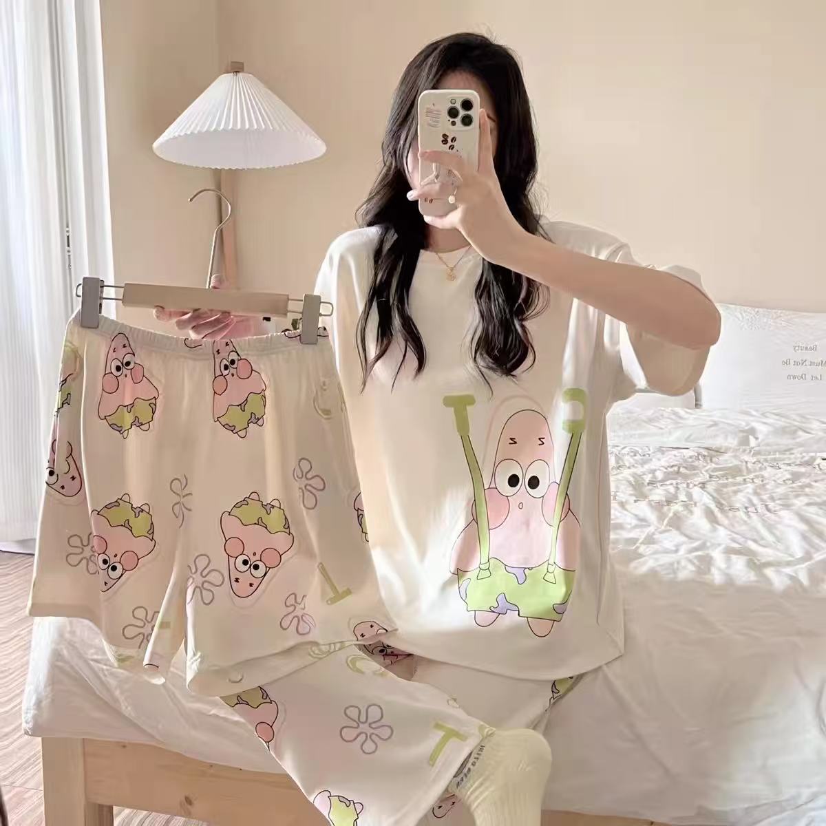 SpongeBob & Patrick Star Printed Pajama Set