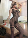 Black Lace Bodysuit Nightwear Set