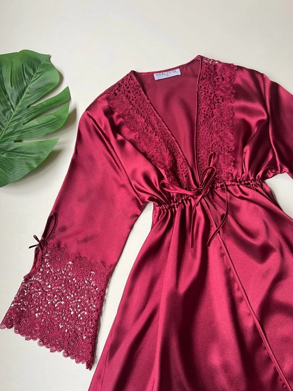 Vibe Luxury 8-Piece Satin & Lace Nightwear Set