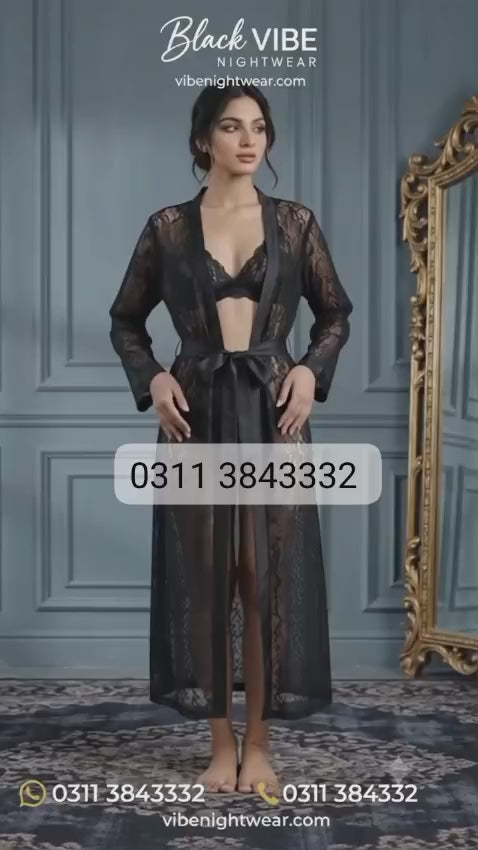 New 3 pice gown set