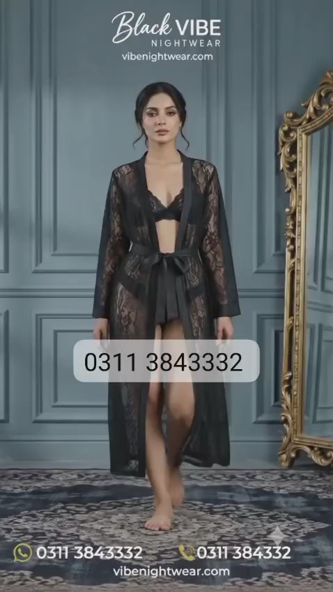 New 3 pice gown set