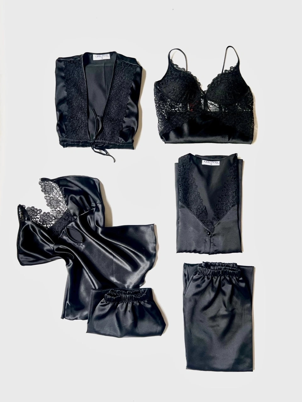 Silk Rose Dreams 6-Piece Nightwear Set